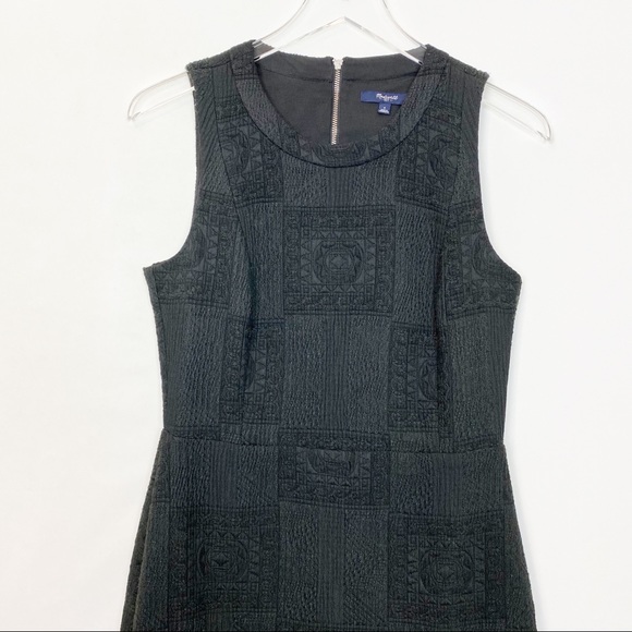 Madewell Textured Afternoon Jacquard Flared Dress - Picture 6 of 12